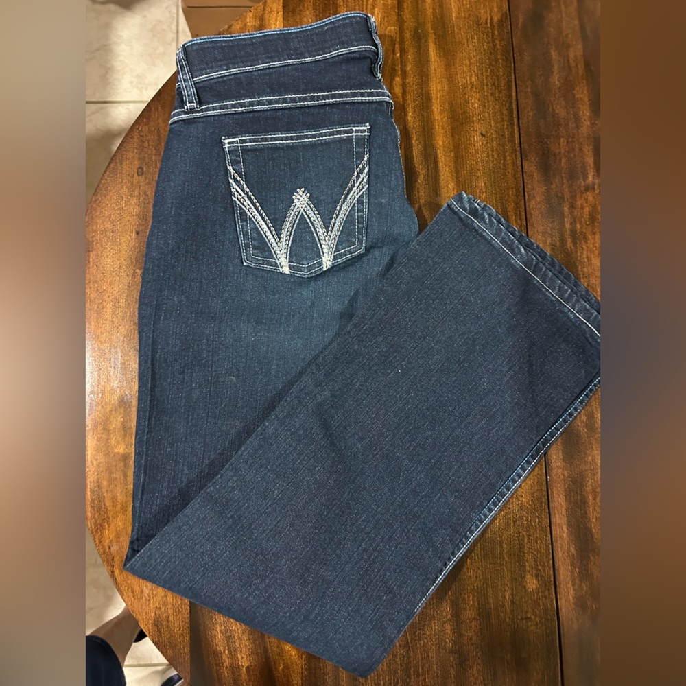 Wrangler Q-Baby no gap Bootcut Jeans in Deep Blue size 7/8 x 30